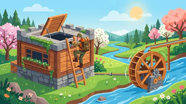 Rust’s Spring Clean Adds a Ladder Hatch and Water Wheel