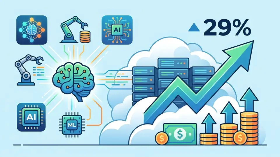 AI 需求把雲端支出推高 29%