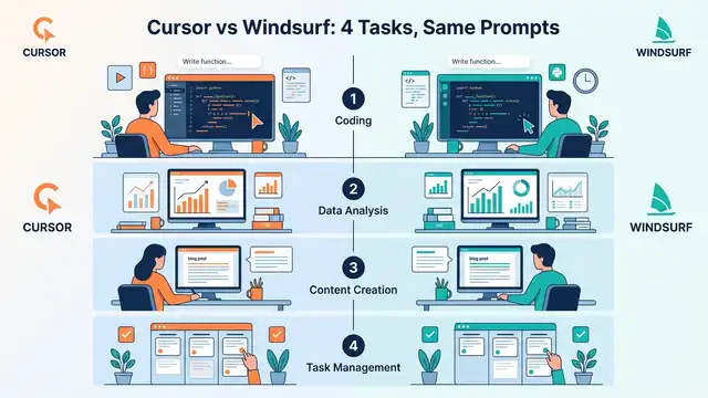 Cursor vs Windsurf: 4 Tasks, Same Prompts