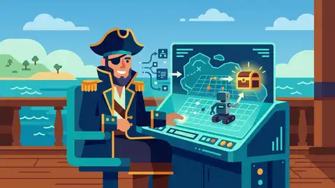 Pirate-AI trains a treasure-seeking Q-learning agent