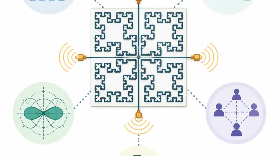 5 antenna gains from a Hilbert fractal MIMO design