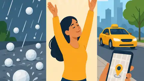 Hail Means Ice, Praise, and a Taxi Call