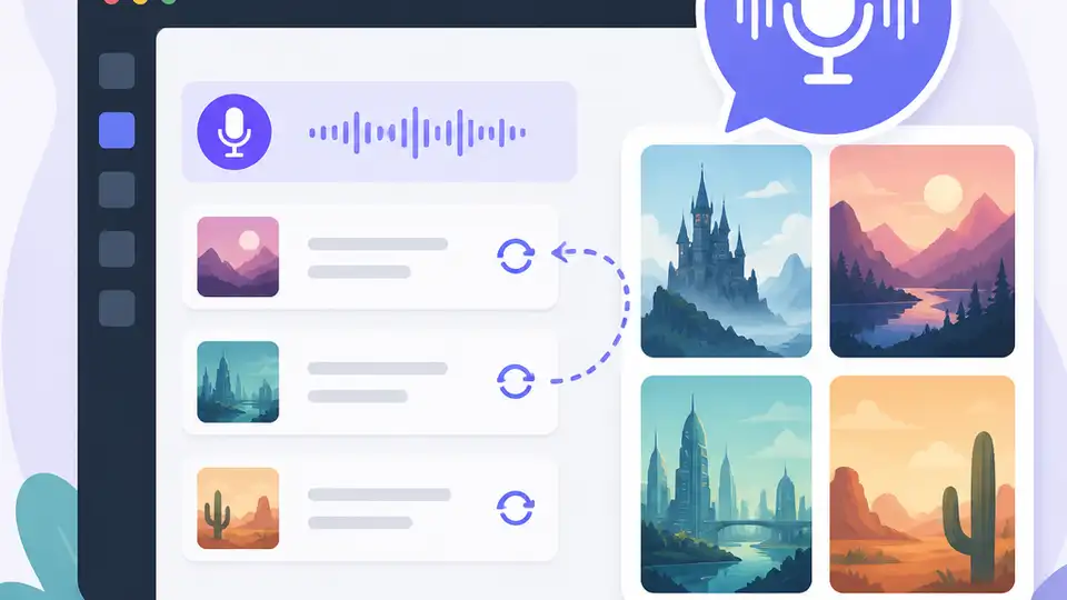 Midjourney Web Updates let voice reuse prompts