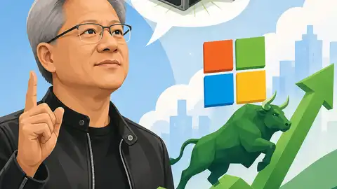 黃仁勳一句話，撐起微軟多頭