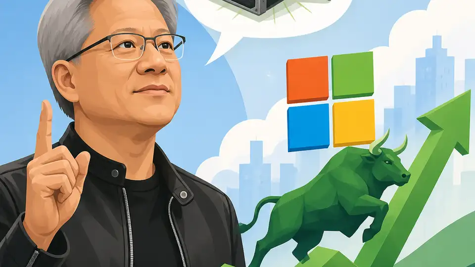黃仁勳一句話,撐起微軟多頭