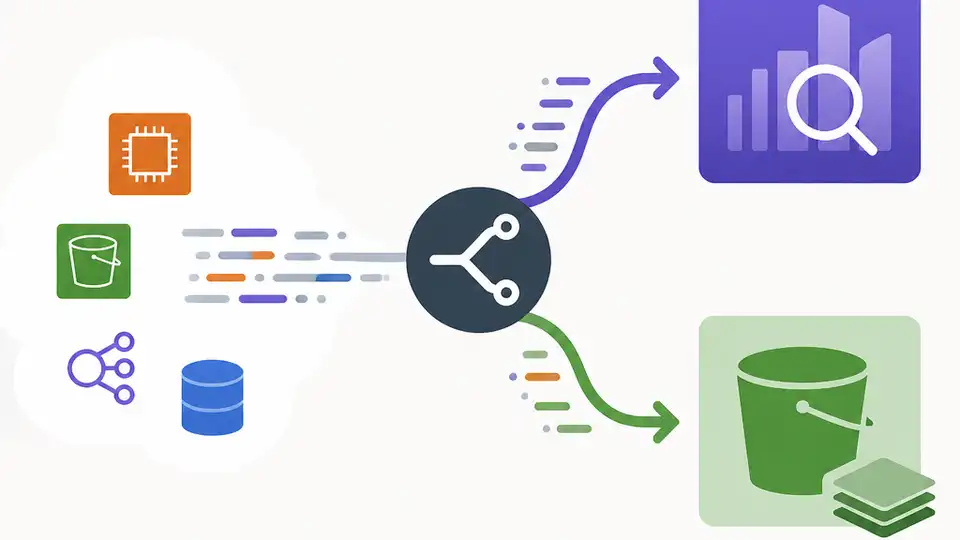 AWS logging should be split between OpenSearch and S3