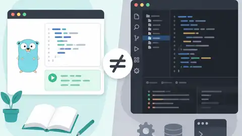 Boot.dev 的 Go Playground 是教學工具，不是完整 IDE