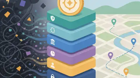 Six-layer stablecoin stack turns chaos into a map